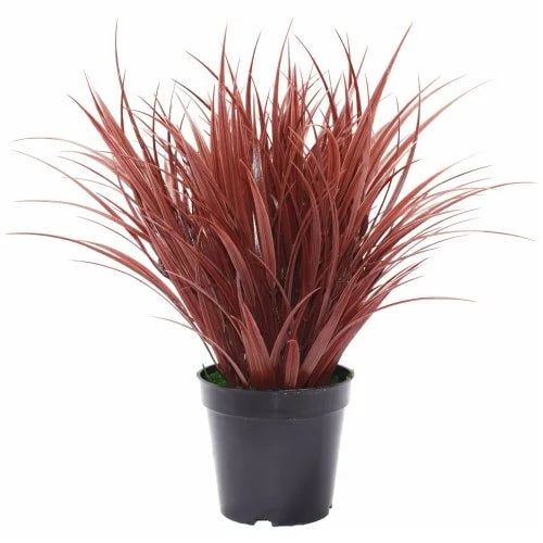 Artificial Ornamental Potted Dense Burgundy Grass UV