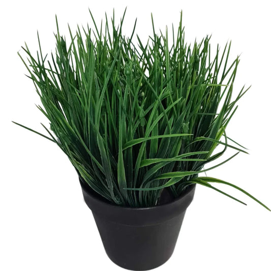 Artificial Ornamental Potted Dense Green Grass UV Resistant