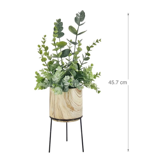 Artificial Plant in Ceramic Pot w Stand 45cm - Home &