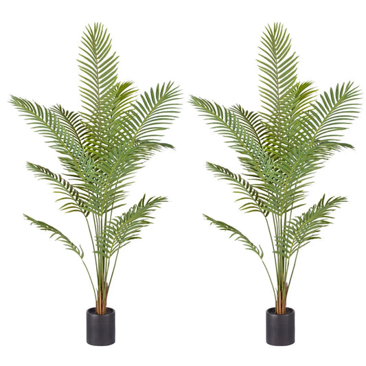 Artificial Rogue Areca Palm Tree 2X 210cm Green Indoor Fake Tropical Plant Home Office Decor