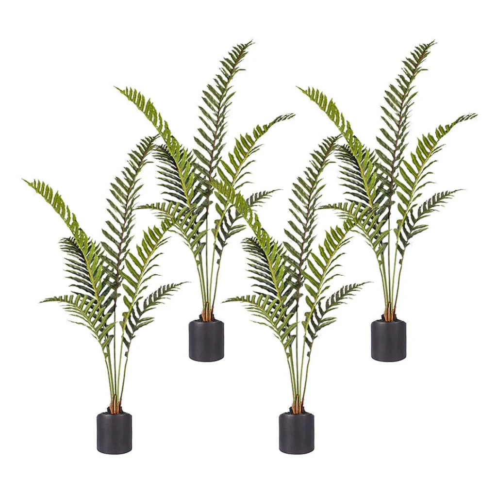 Artificial Rogue Hares Foot Fern Tree 4X 150cm Green Fake Tropical Indoor Plant Home Office Decor