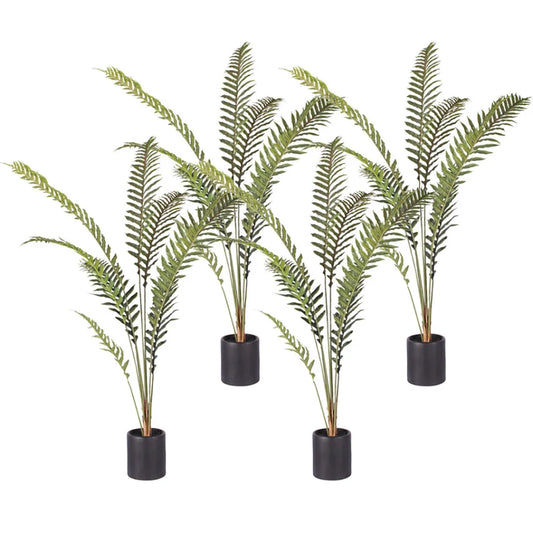 Artificial Rogue Hares Foot Fern Tree 4X 180cm Green Fake Tropical Indoor Plant Home Office Decor