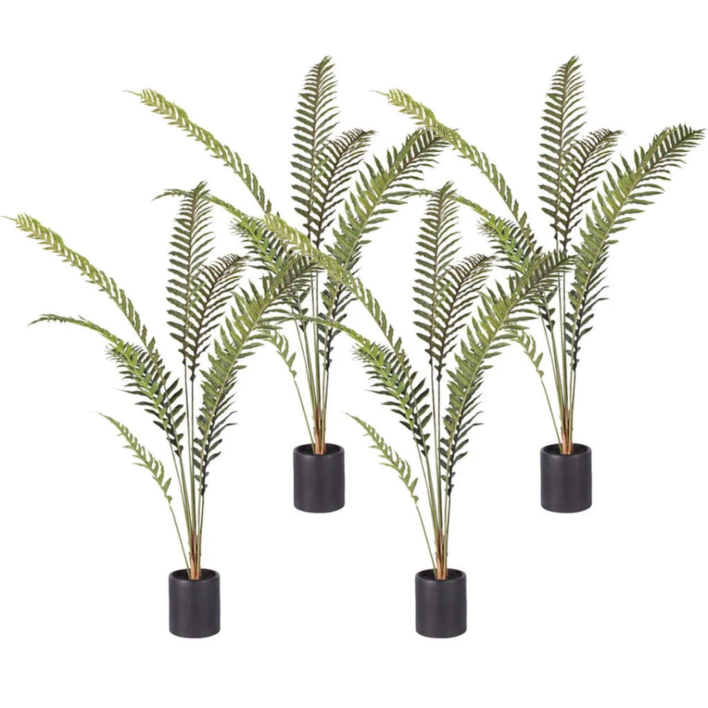 Artificial Rogue Hares Foot Fern Tree 4X 210cm Green Fake Tropical Indoor Plant Home Office Decor