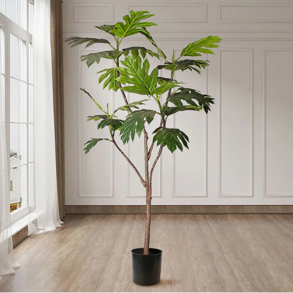 Artificial Split-Leaf Philodendron Tree 180cm Natural Green Fake Tropical Indoor Plant Home Office Decor