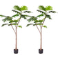 Artificial Split-Leaf Philodendron Tree 2X 150cm Natural Green Fake Tropical Indoor Plant Home Office Decor