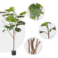 Artificial Split-Leaf Philodendron Tree 2X 180cm Natural Green Fake Tropical Indoor Plant Home Office Decor