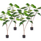Artificial Split-Leaf Philodendron Tree 4X 120cm Natural Green Fake Tropical Indoor Plant Home Office Decor