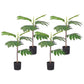 Artificial Split-Leaf Philodendron Tree 4X 60cm Natural Green Fake Tropical Indoor Plant Home Office Decor