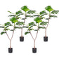 Artificial Split-Leaf Philodendron Tree 4X 90cm Natural Green Fake Tropical Indoor Plant Home Office Decor