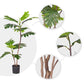 Artificial Split-Leaf Philodendron Tree 90cm 2-Trunk Natural Green Fake Tropical Indoor Plant Home Office Decor
