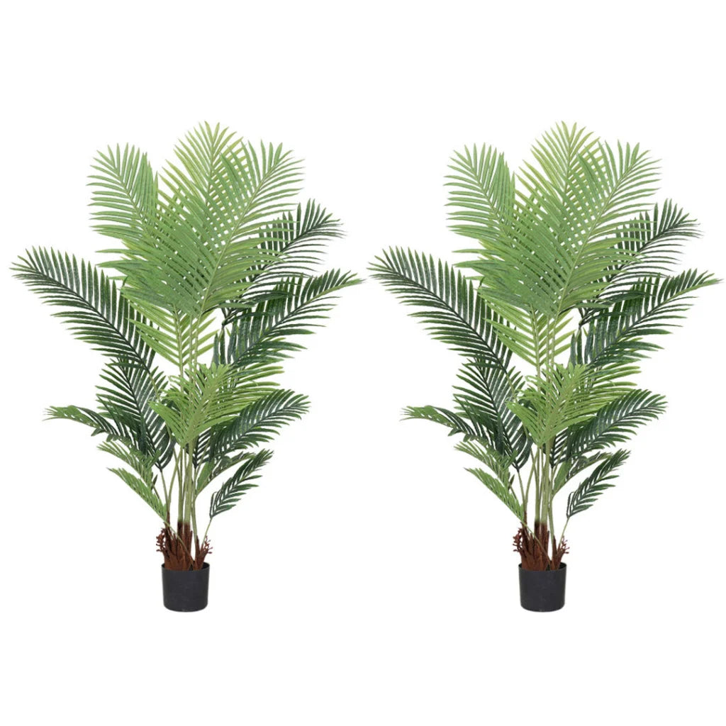 Artificial Sunflower Tree Set Premium 2X 165cm Swallowtail Fake Decoration with Flower Pot