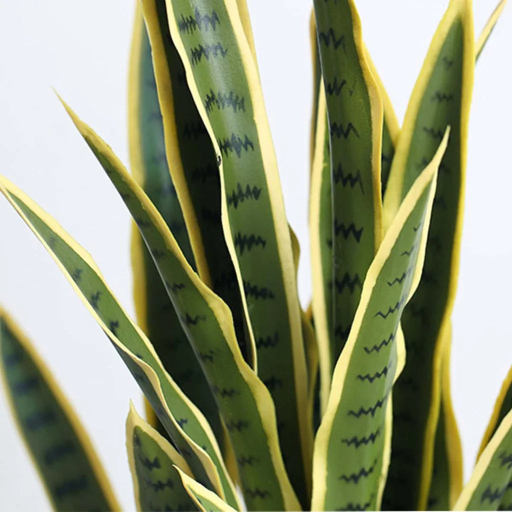 Artificial Tiger Piran Tree Premium 95cm Indoor Yellow Edge Fake Decoration with Flower Pot