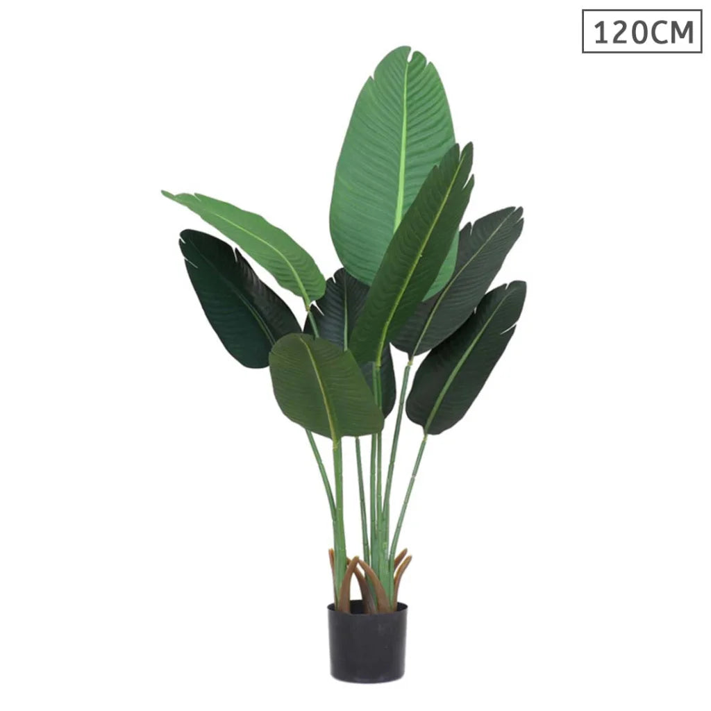 Artificial Traveler Banana Tree Premium 120cm Green Indoor Fake Decoration with Flower Pot