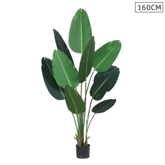 Artificial Traveler Banana Tree Premium 160cm Green Indoor Fake Decoration with Flower Pot