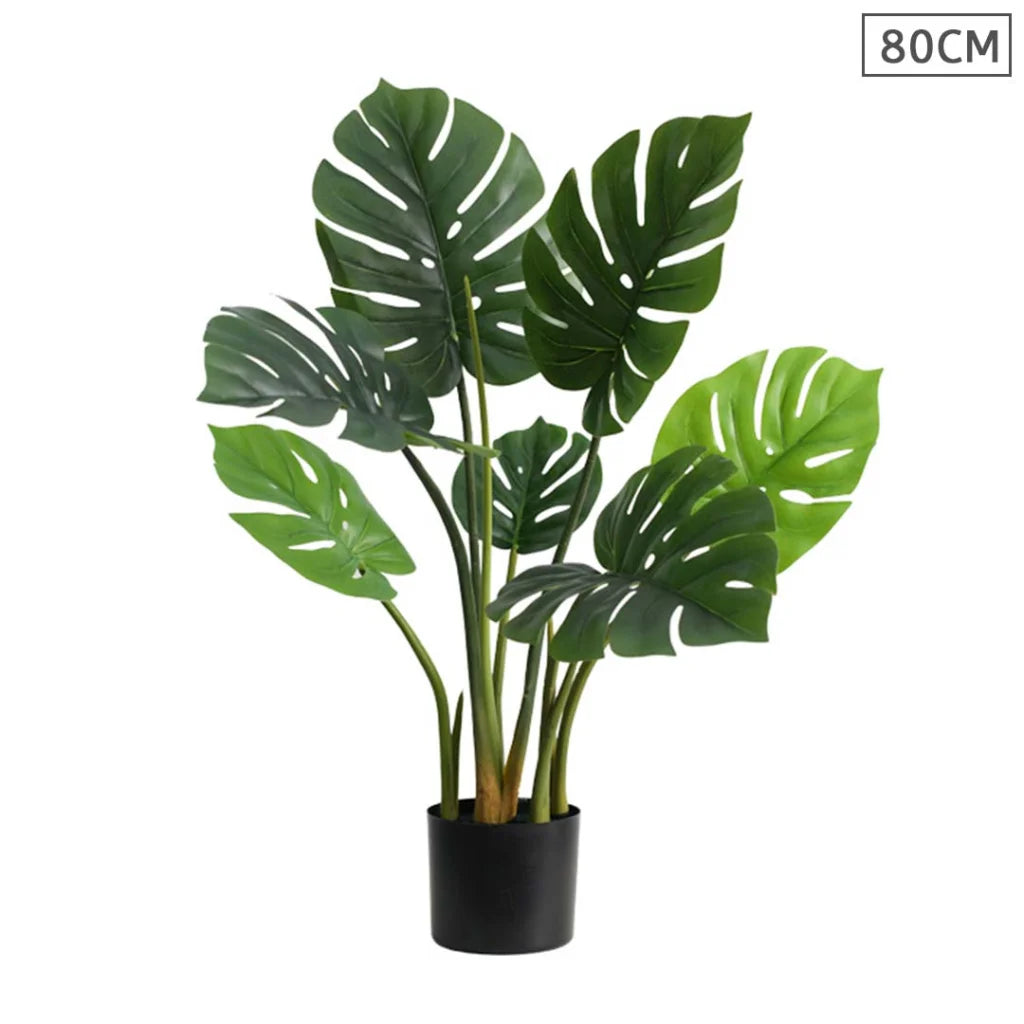 Artificial Turtle Back Tree Premium 80cm Indoor Potted Fake Decoration with Flower Pot