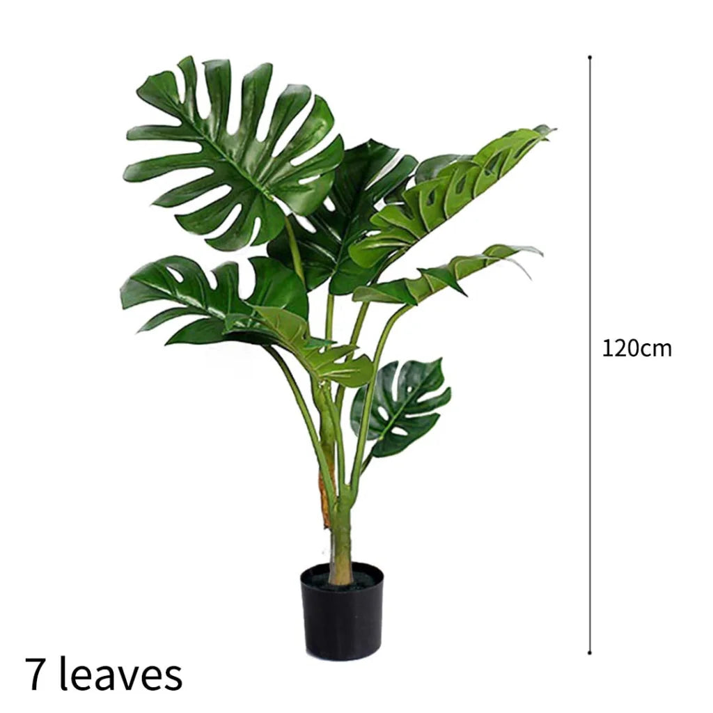 Artificial Turtle Back Tree Set Premium 2X 120cm Green Indoor Fake Decoration with Flower Pot