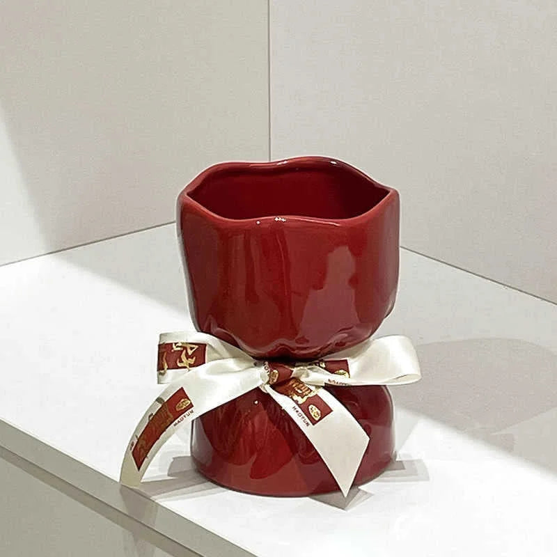 Artisan Handcrafted Ceramic Vase - Minimalist Home Decor