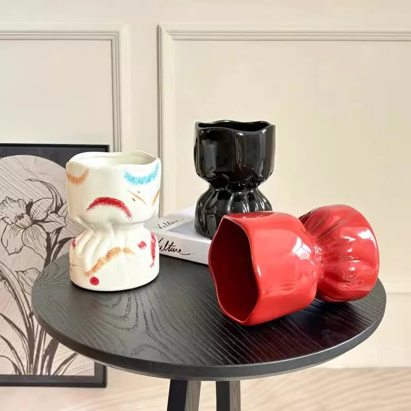 Artisan Handcrafted Ceramic Vase - Minimalist Home Decor