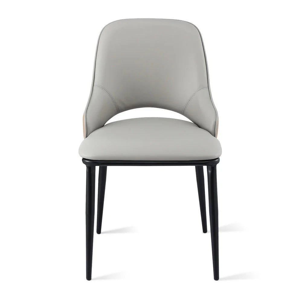 Artiss 1x Dining Chair Hollow PU Leather Kitchen Lounge