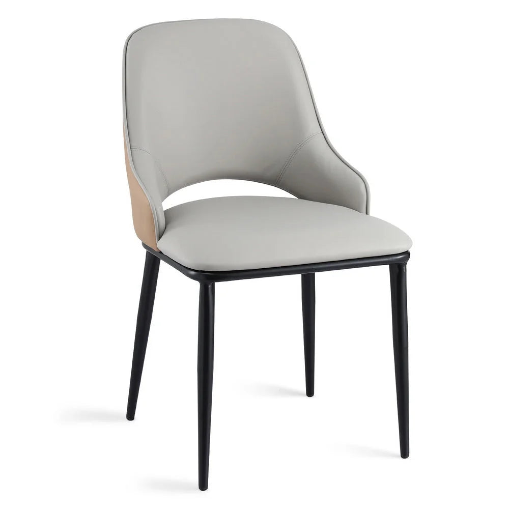 Artiss 1x Dining Chair Hollow PU Leather Kitchen Lounge