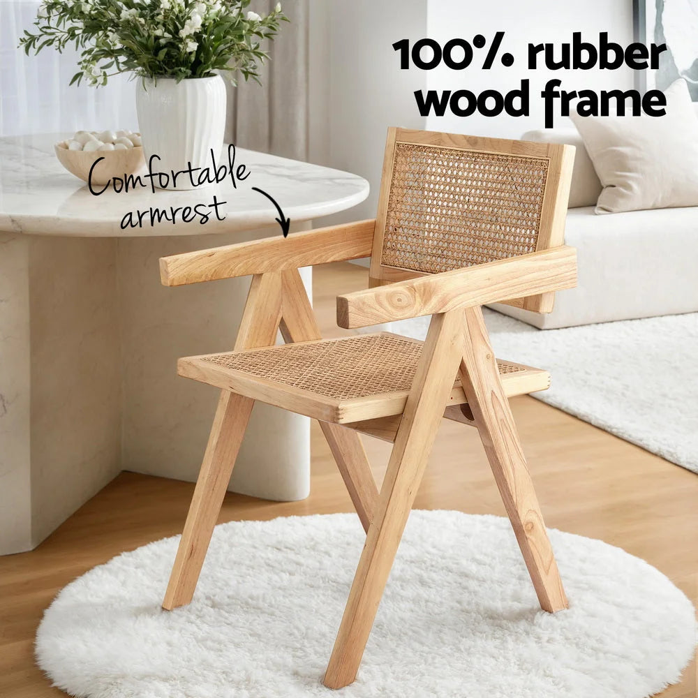 Dining chair with 1x seat rubber frame