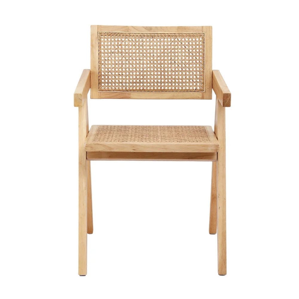Wooden rattan dining chair for dining room seating