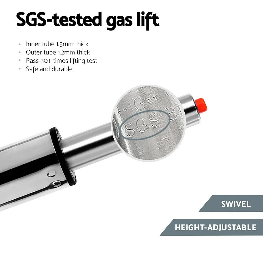 Artiss 1x Leather Bar Stools Swivel Adjustable Gas Lift PU