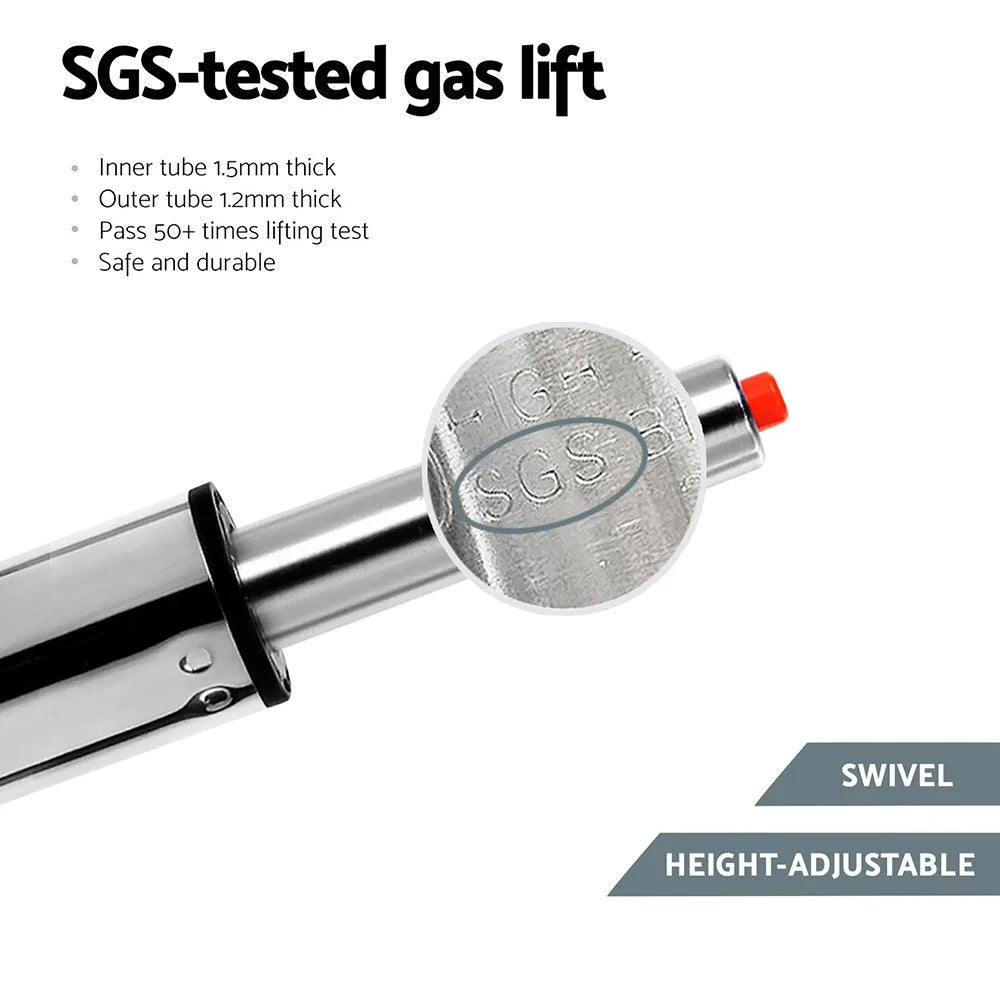 Artiss 1x Leather Bar Stools Swivel Adjustable Gas Lift PU