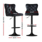 Bar stool with 1x velvet adjustable height nailhead