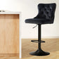 Bar stool adjustable with woven seat and timber frame