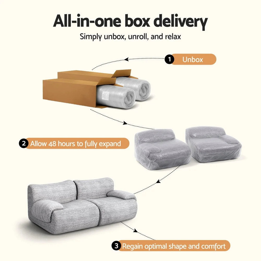 Artiss 2 Seater Sofa Modular Sectional Sofas Couch Bed