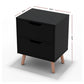 2 X Bedside Table 2 with Drawers Boden Black