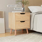 Artiss 2 x Bedside Table 2 Drawers - BODEN Pine - Furniture