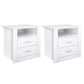 2 X Bedside Table Drawers with Shelf TARA