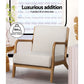 Armchair faux bar with material close-up