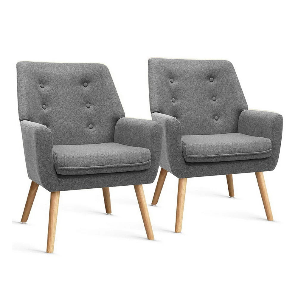 Grey chair with 2x armchair lounge accent