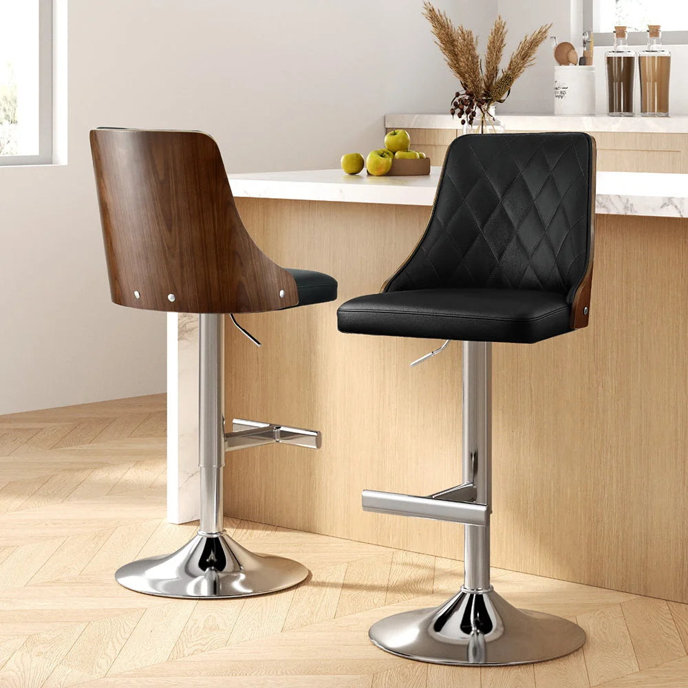 Bar stool swivel with counter-height legs and footrest