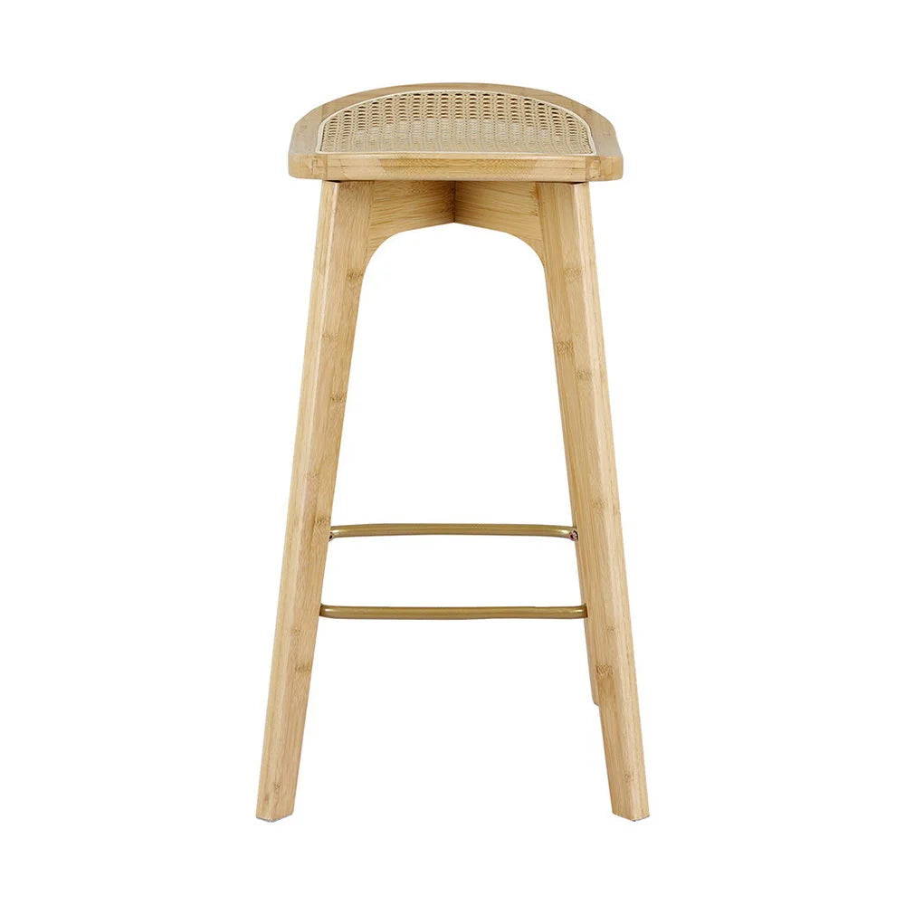 Artiss 2x Bar Stools Bamboo Rattan Stool Counter Chair