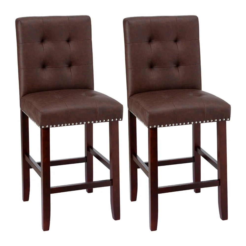 Artiss 2x Bar Stools Kitchen Dining Chairs Counter PU