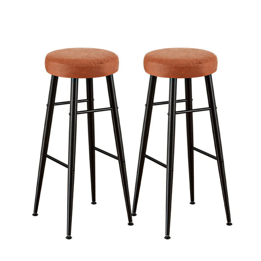 Artiss 2x Bar Stools Kitchen Dining Chairs Counter Round PU