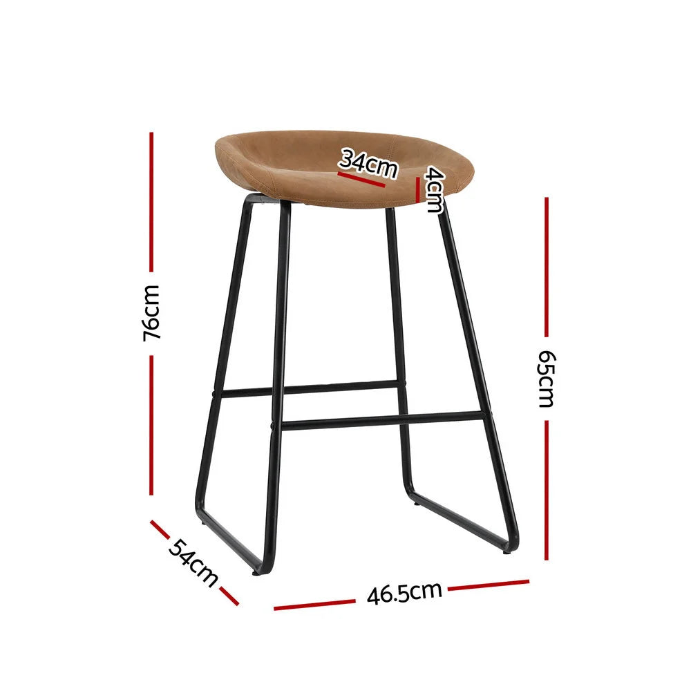 Artiss 2x Bar Stools Kitchen Dining Chairs Counter Stool PU