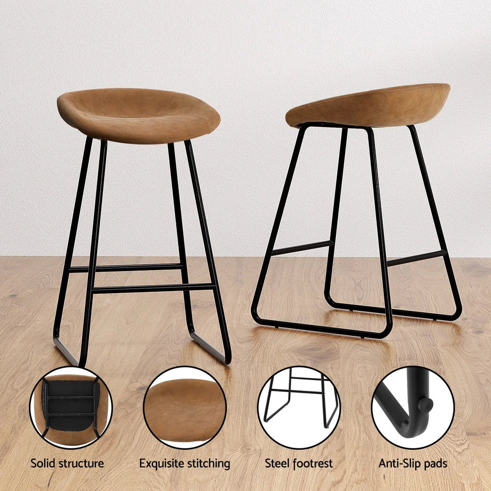 Artiss 2x Bar Stools Kitchen Dining Chairs Counter Stool PU