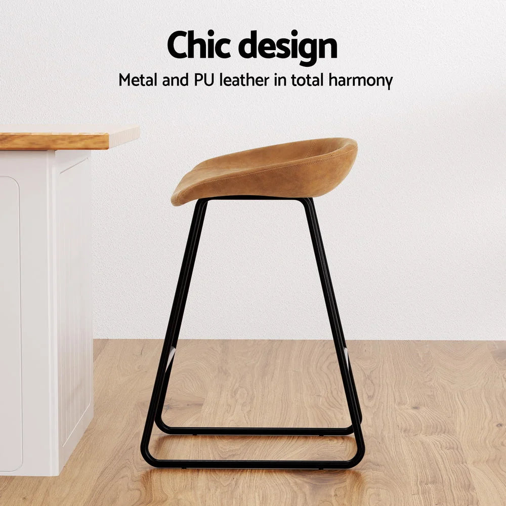 Artiss 2x Bar Stools Kitchen Dining Chairs Counter Stool PU
