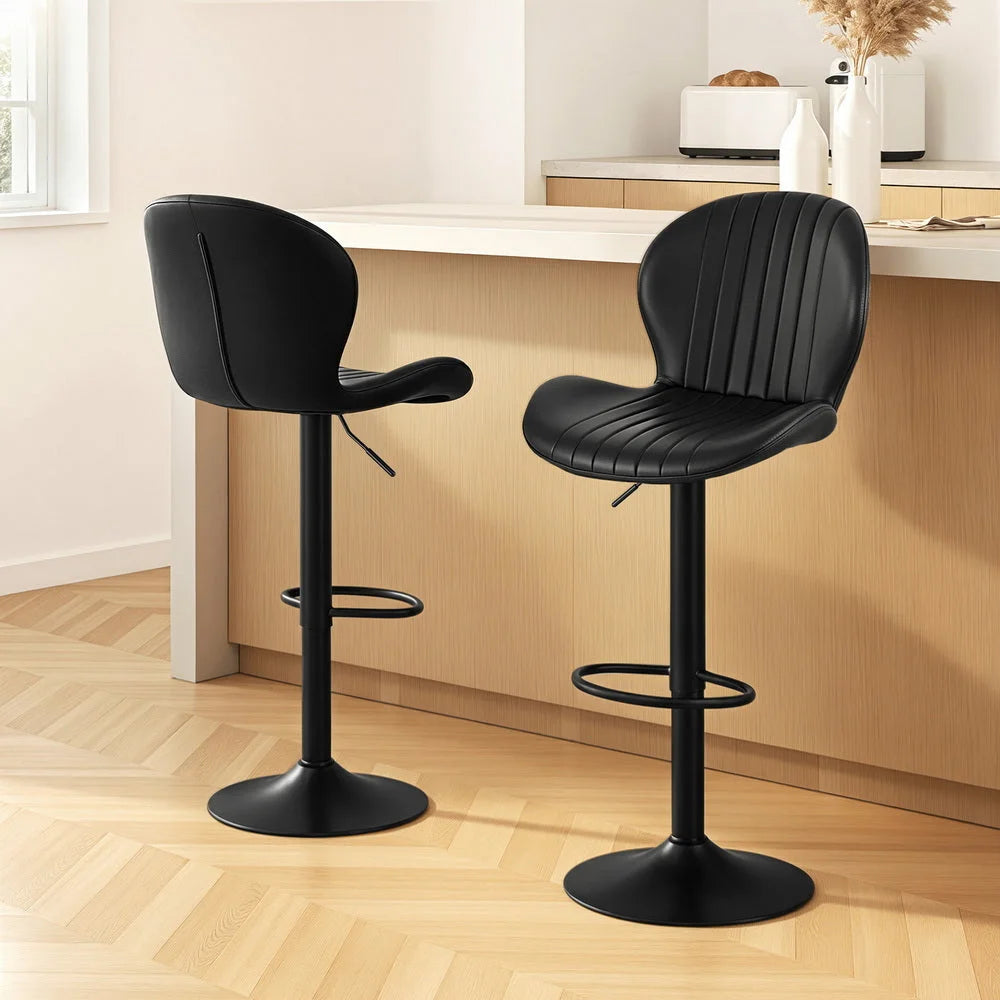 Artiss 2x Bar Stools Kitchen Swivel Gas Lift Counter Chair