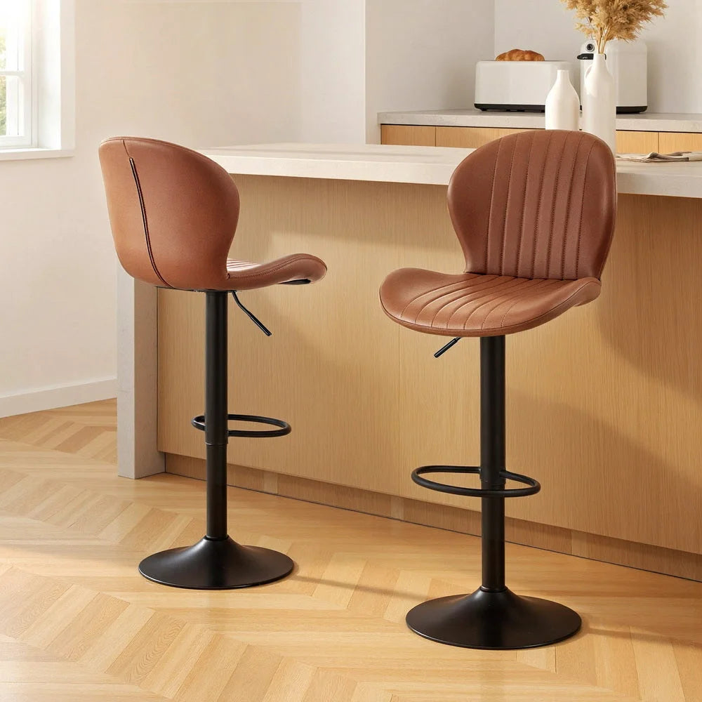 Artiss 2x Bar Stools Kitchen Swivel Gas Lift Counter Chair