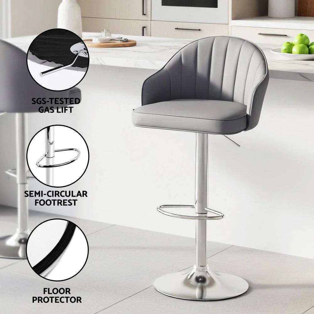 Artiss 2x Bar Stools Kitchen Swivel Gas Lift Counter Chair