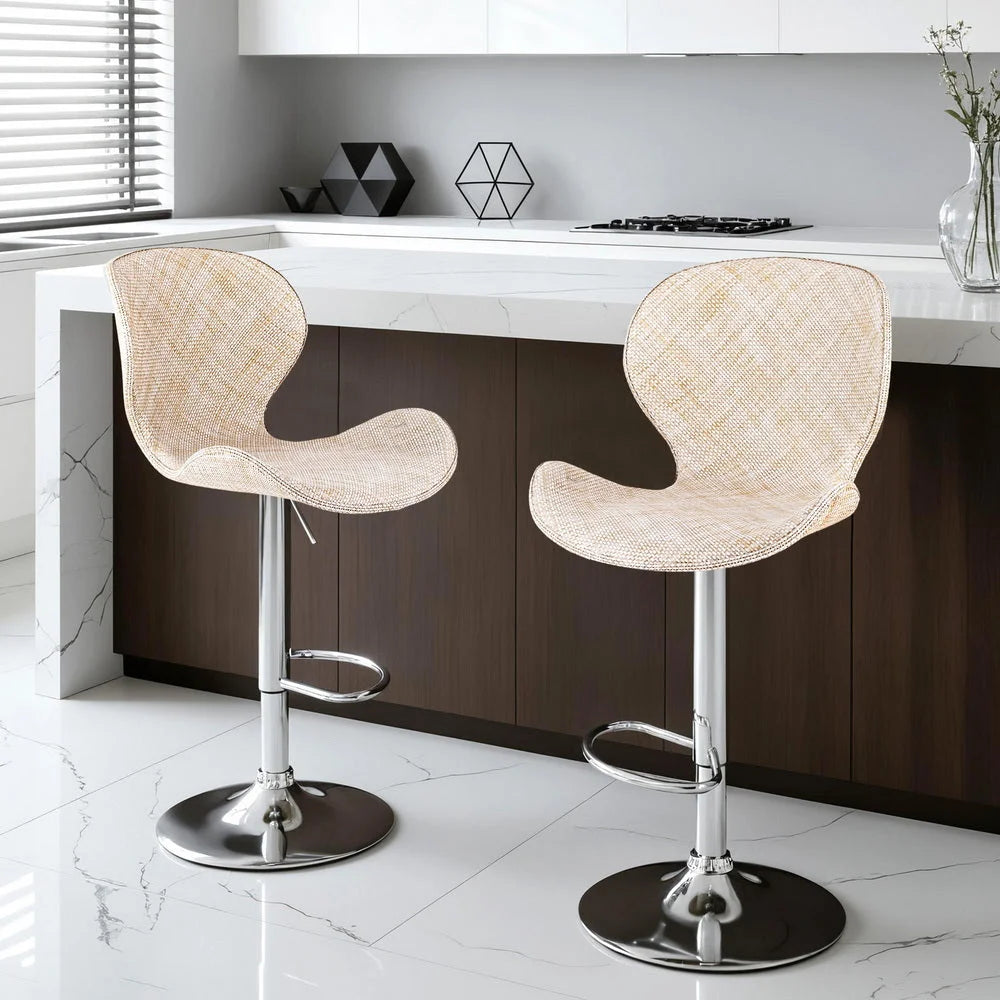 Artiss 2x Bar Stools Kitchen Swivel Gas Lift Counter Chair
