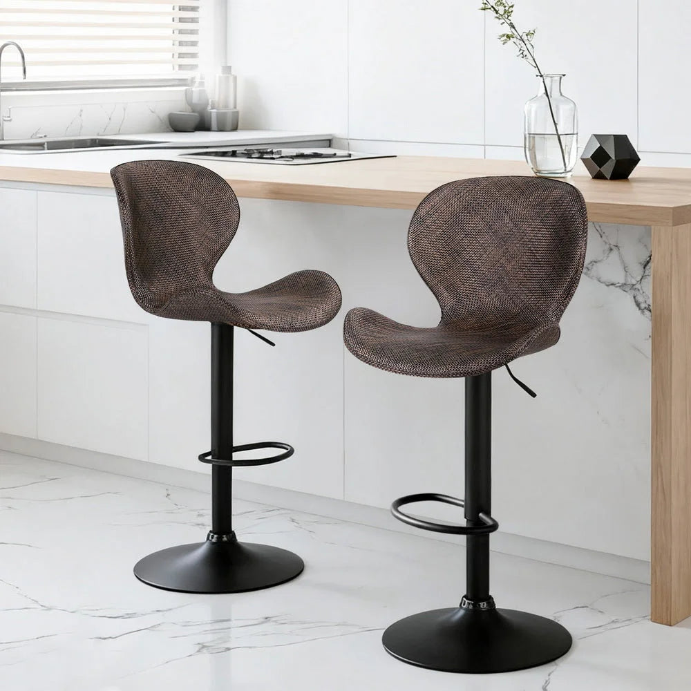 Artiss 2x Bar Stools Kitchen Swivel Gas Lift Counter Chair