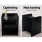 Table with 2x bedside drawer shelf fara