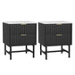 Black 2x 2 table with bedside drawers